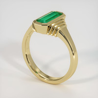 1.32 Ct. Emerald Ring, 18K Yellow Gold 2