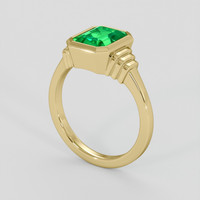 1.77 Ct. Emerald Ring, 18K Yellow Gold 2