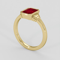 2.17 Ct. Ruby Ring, 18K Yellow Gold 2