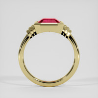 3.76 Ct. Pinkish Red Ruby Ring, 18K Yellow Gold 3