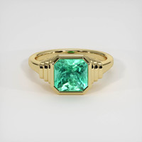 2.52 Ct. Emerald Ring, 18K Yellow Gold 1