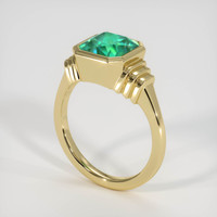 2.52 Ct. Emerald Ring, 18K Yellow Gold 2