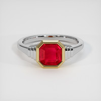 1.35 Ct. Ruby Ring, 14K Yellow & White 1