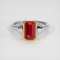 2.03 Ct. Ruby Ring, 18K Yellow & White 1