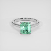 2.14 Ct. Emerald Ring, Platinum 950 1