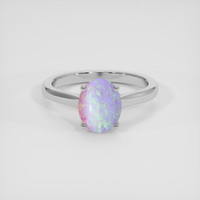 0.96 Ct. Multi Color Opal Ring, Platinum 950 1