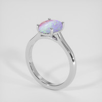 0.96 Ct. Multi Color Opal Ring, Platinum 950 2
