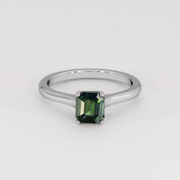 1.59 Ct. Green Sapphire Ring, Platinum 950 1