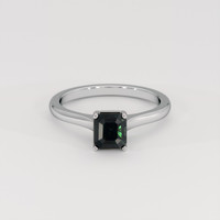 2.11 Ct. Bluish Green Sapphire Ring, Platinum 950 1