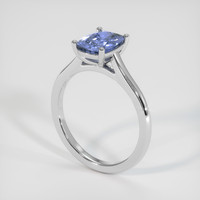 2.00 Ct. Blue Sapphire Ring, Platinum 950 2