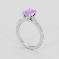 2.43 Ct. Pinkish Purple Sapphire Ring, Platinum 950 2