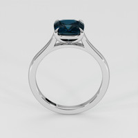 2.32 Ct. Greenish Blue Sapphire Ring, Platinum 950 3