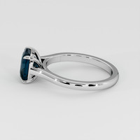 2.32 Ct. Greenish Blue Sapphire Ring, Platinum 950 4