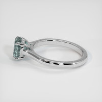 1.34 Ct. Bluish Green Sapphire Ring, Platinum 950 4