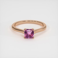0.97 Ct. Pink Sapphire Ring, 14K Rose Gold 1