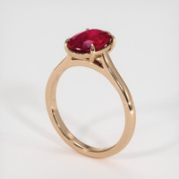 2.23 Ct. Ruby Ring, 14K Rose Gold 2