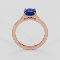 2.05 Ct. Blue Sapphire Ring, 14K Rose Gold 3