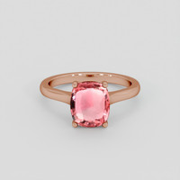 3.25 Ct. Padparadscha Sapphire Ring, 14K Rose Gold 1