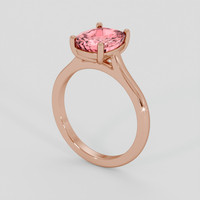 3.25 Ct. Padparadscha Sapphire Ring, 14K Rose Gold 2