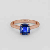 2.05 Ct. Blue Sapphire Ring, 18K Rose Gold 1