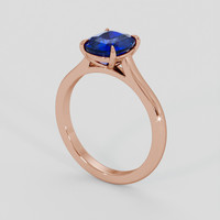 2.05 Ct. Blue Sapphire Ring, 18K Rose Gold 2