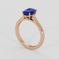 2.24 Ct. Blue Sapphire Ring, 18K Rose Gold 2