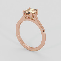 1.47 Ct. Peach Sapphire Ring, 18K Rose Gold 2
