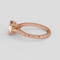 1.47 Ct. Peach Sapphire Ring, 18K Rose Gold 4