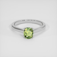 1.20 Ct. Yellowish Green to Reddish Green Alexandrite Ring, Silver 1