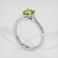 1.20 Ct. Yellowish Green to Reddish Green Alexandrite Ring, Silver 2