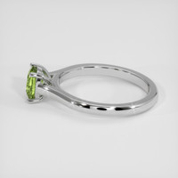 1.20 Ct. Yellowish Green to Reddish Green Alexandrite Ring, Silver 4