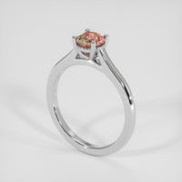 0.66 Ct. Multi Color Tourmaline Ring, Silver 2