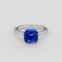 3.56 Ct. Blue Sapphire Ring, 10K White Gold 1