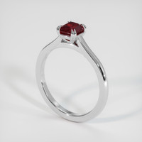 0.69 Ct. Ruby Ring, 10K White Gold 2