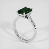 2.99 Ct. Bluish Green Sapphire Ring, 10K White Gold 2
