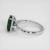 2.99 Ct. Bluish Green Sapphire Ring, 10K White Gold 4
