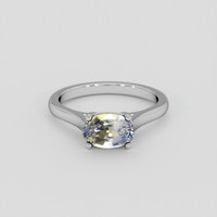 1.09 Ct. Bi Color Sapphire Ring, 10K White Gold 1