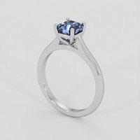 1.47 Ct. Blue Sapphire Ring, 10K White Gold 2