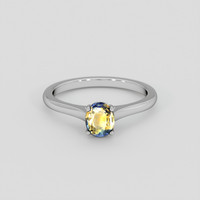 1.08 Ct. Bi Color / Parti Sapphire Ring, 10K White Gold 1