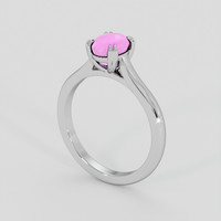 1.83 Ct. Pink Sapphire Ring, 10K White Gold 2