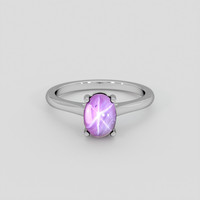 2.43 Ct. Pinkish Purple Sapphire Ring, 10K White Gold 1
