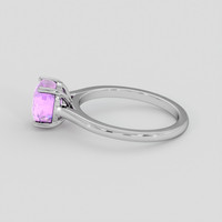 2.43 Ct. Pinkish Purple Sapphire Ring, 10K White Gold 4