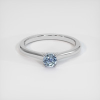0.60 Ct. Greyish Blue Sapphire Ring, 10K White Gold 1
