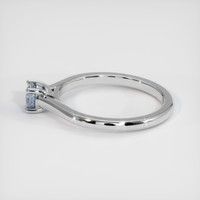 0.60 Ct. Greyish Blue Sapphire Ring, 10K White Gold 4