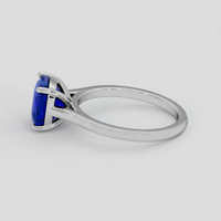 3.56 Ct. Blue Sapphire Ring, 14K White Gold 4