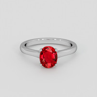 1.24 Ct. Ruby Ring, 14K White Gold 1
