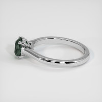 0.88 Ct. Green Sapphire Ring, 14K White Gold 4