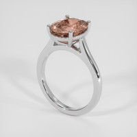 3.95 Ct. Padparadscha Sapphire Ring, 14K White Gold 2