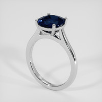 2.51 Ct. Blue Sapphire Ring, 14K White Gold 2
