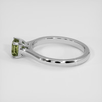 1.31 Ct. Greenish Brown Sapphire Ring, 14K White Gold 4